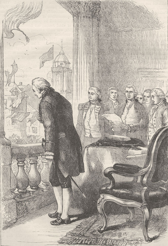USA. The installation of Washington c1880 old antique vintage print picture